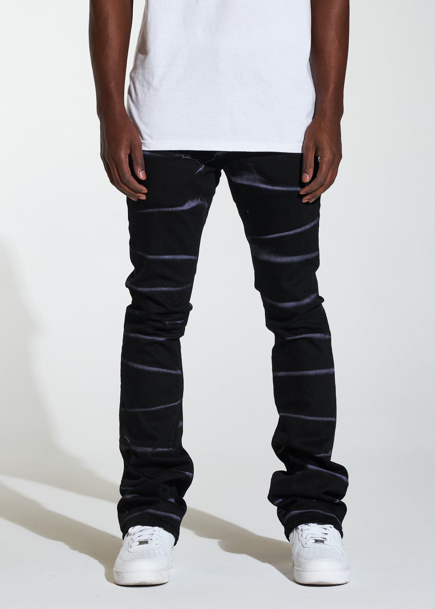 Arch Stacked Flare Denim (Black)