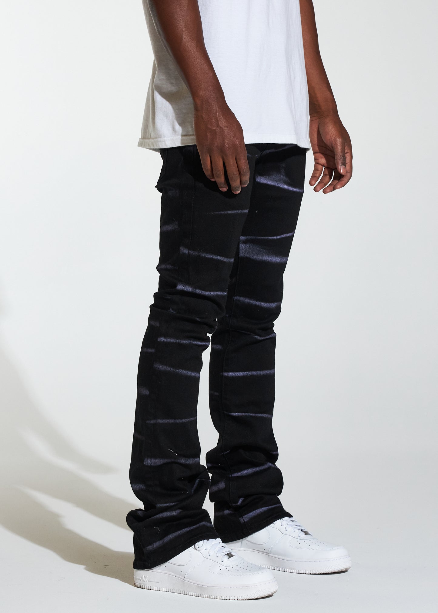 Arch Stacked Flare Denim (Black)