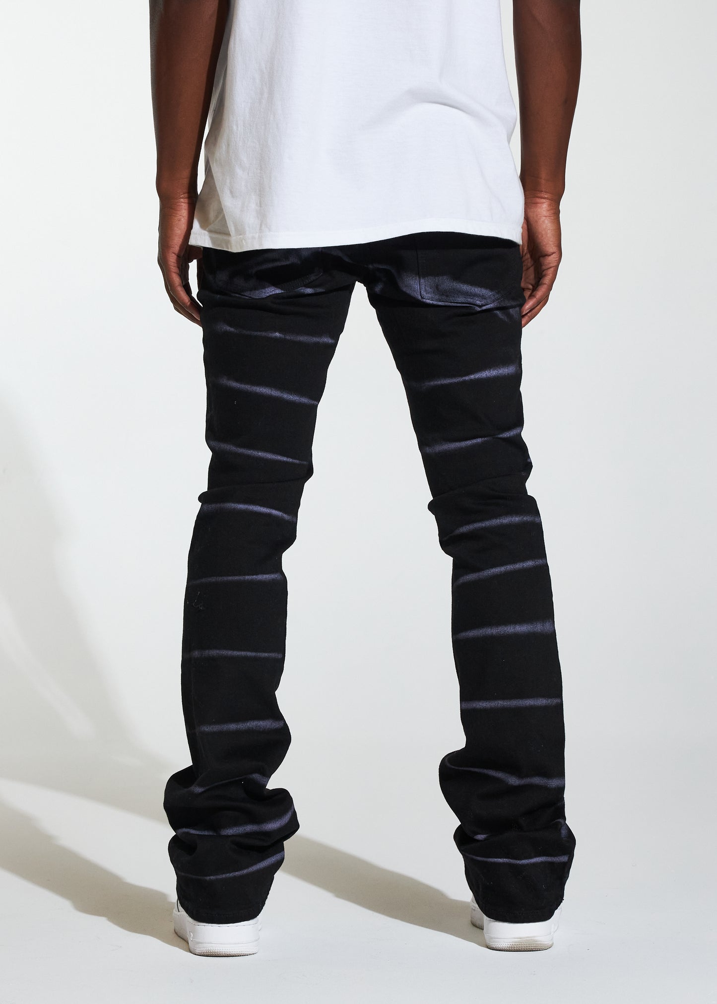 Arch Stacked Flare Denim (Black)
