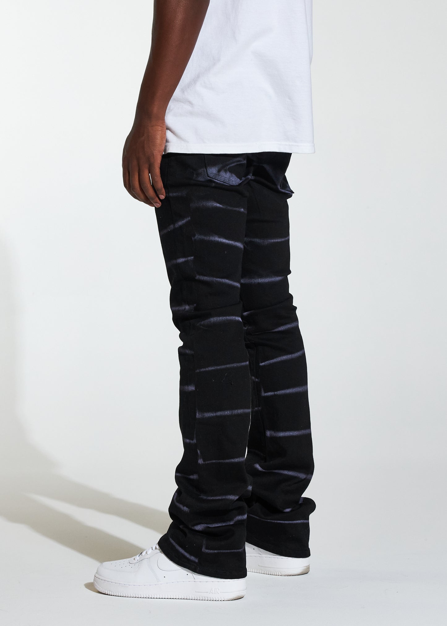 Arch Stacked Flare Denim (Black)