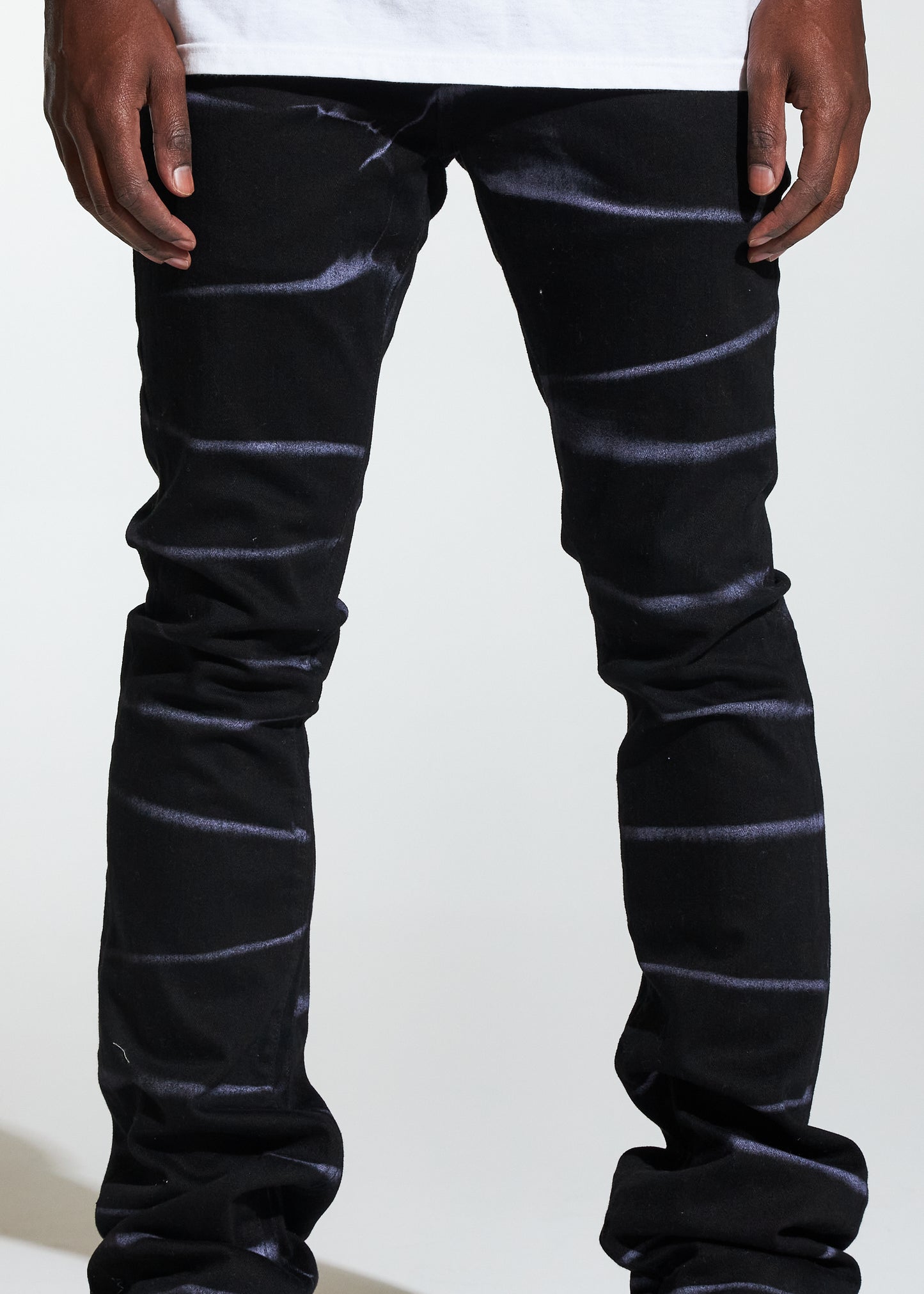 Arch Stacked Flare Denim (Black)