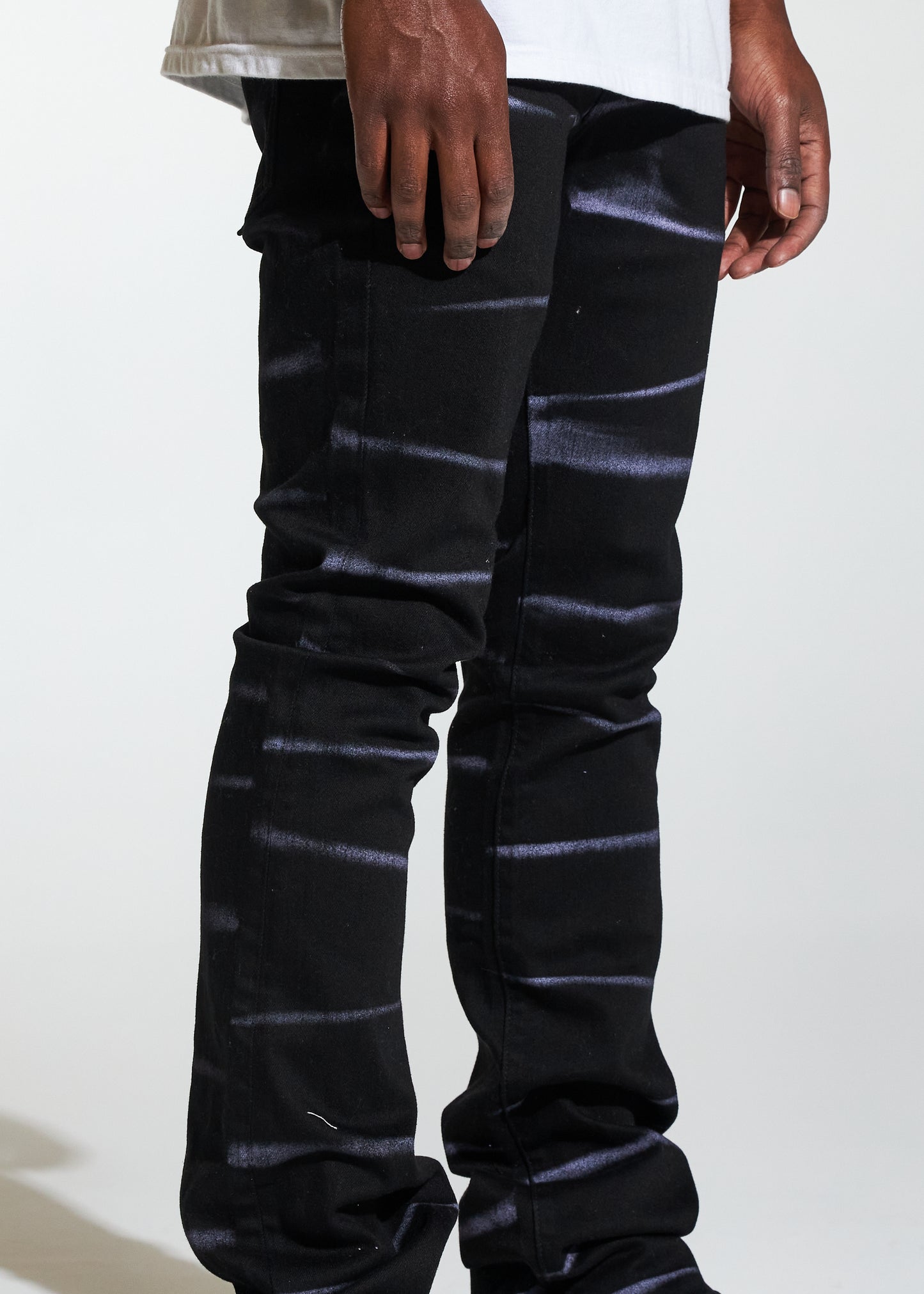 Arch Stacked Flare Denim (Black)
