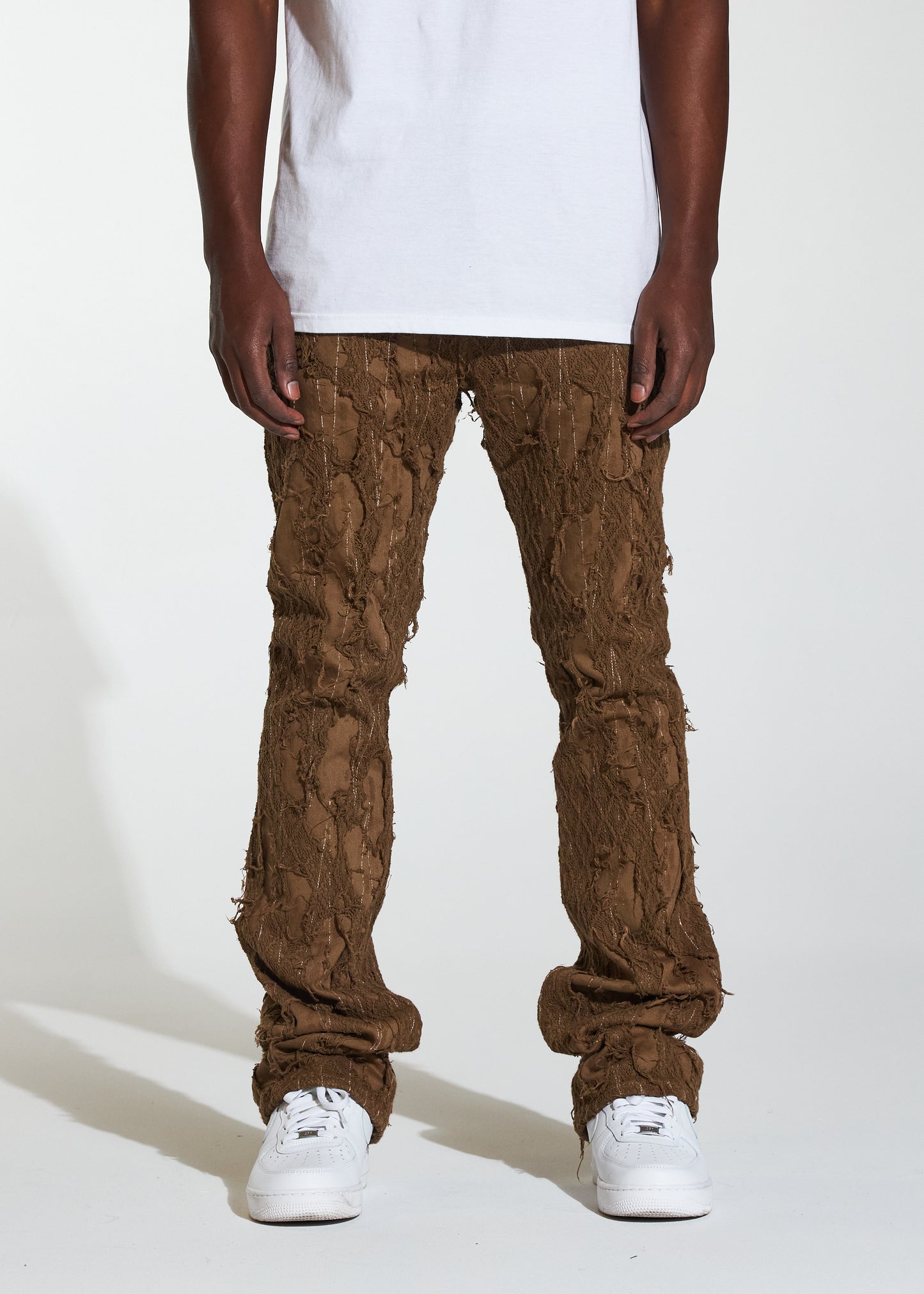 Kai Stacked Flare Denim (Brown)