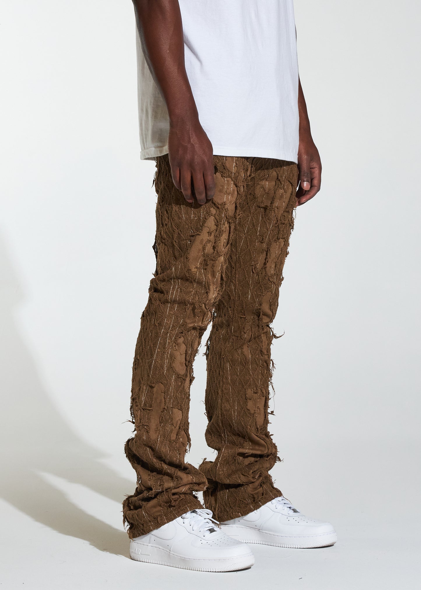 Kai Stacked Flare Denim (Brown)