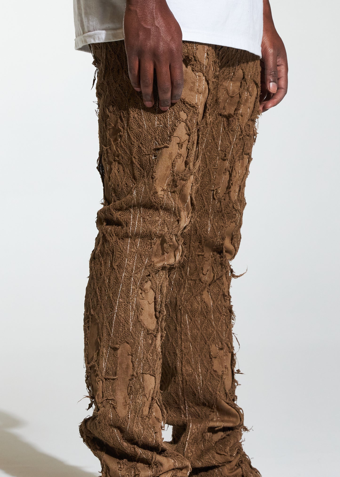 Kai Stacked Flare Denim (Brown)