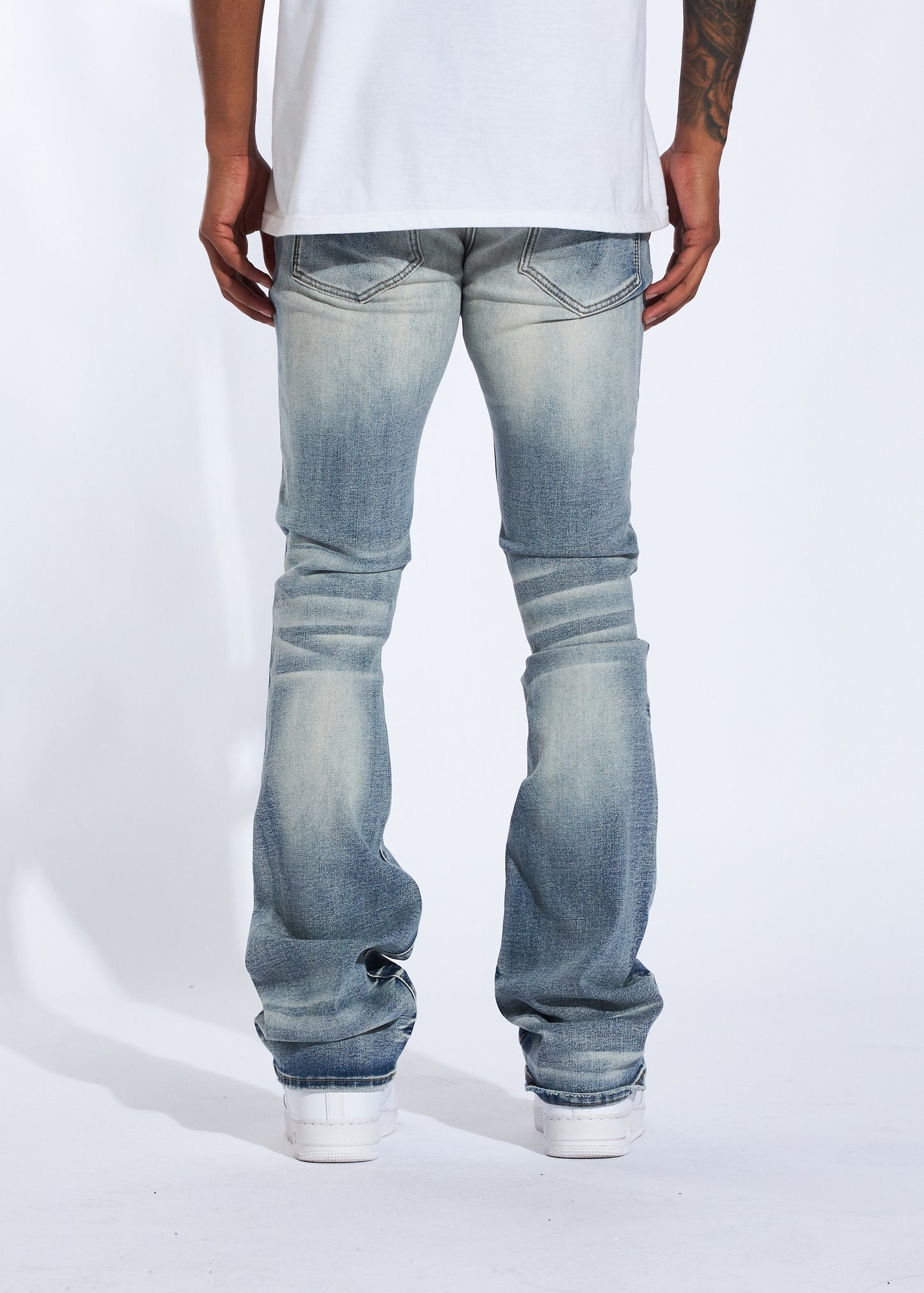Sky Stacked Denim (Light Stone Wash)