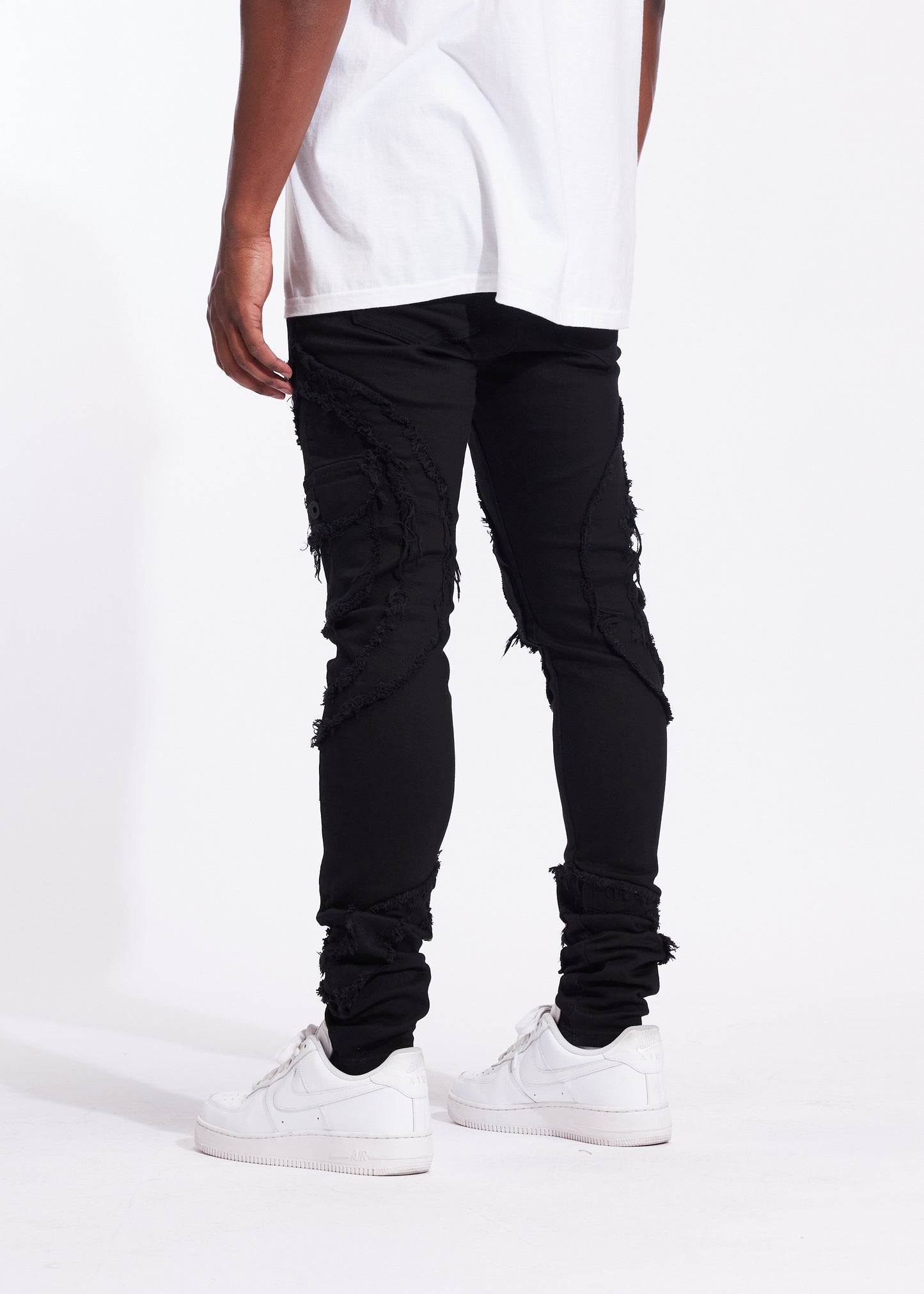 Arrow Skinny Cargo Denim (Jet Black)