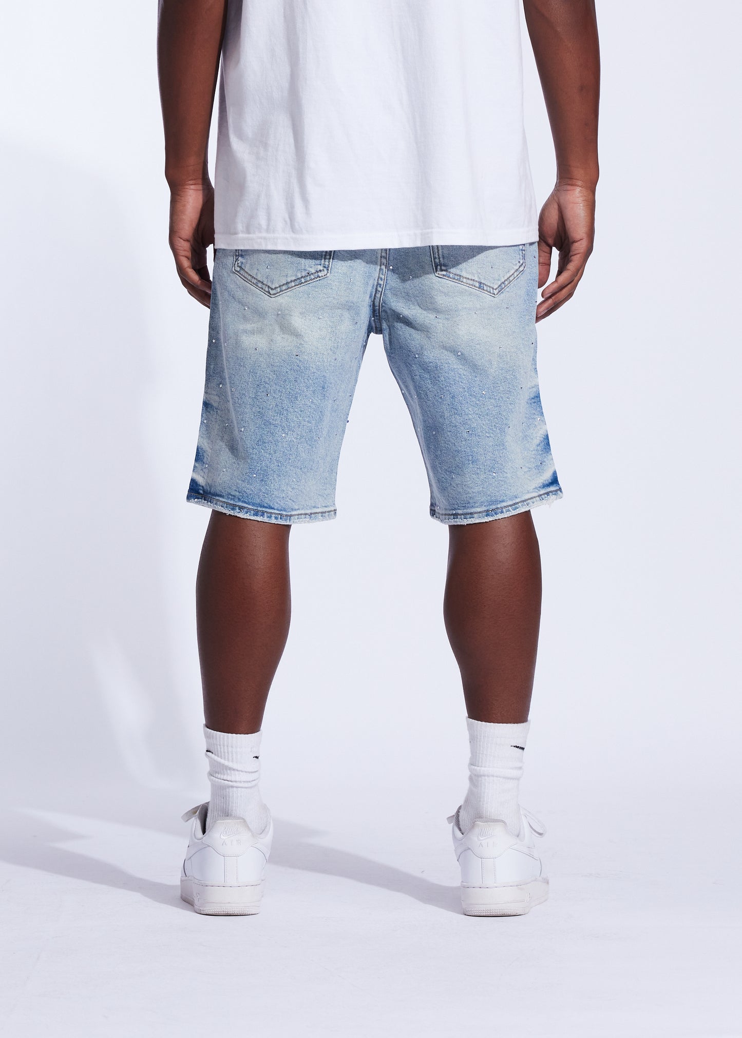 Ice Denim Shorts (Bleached Indigo)