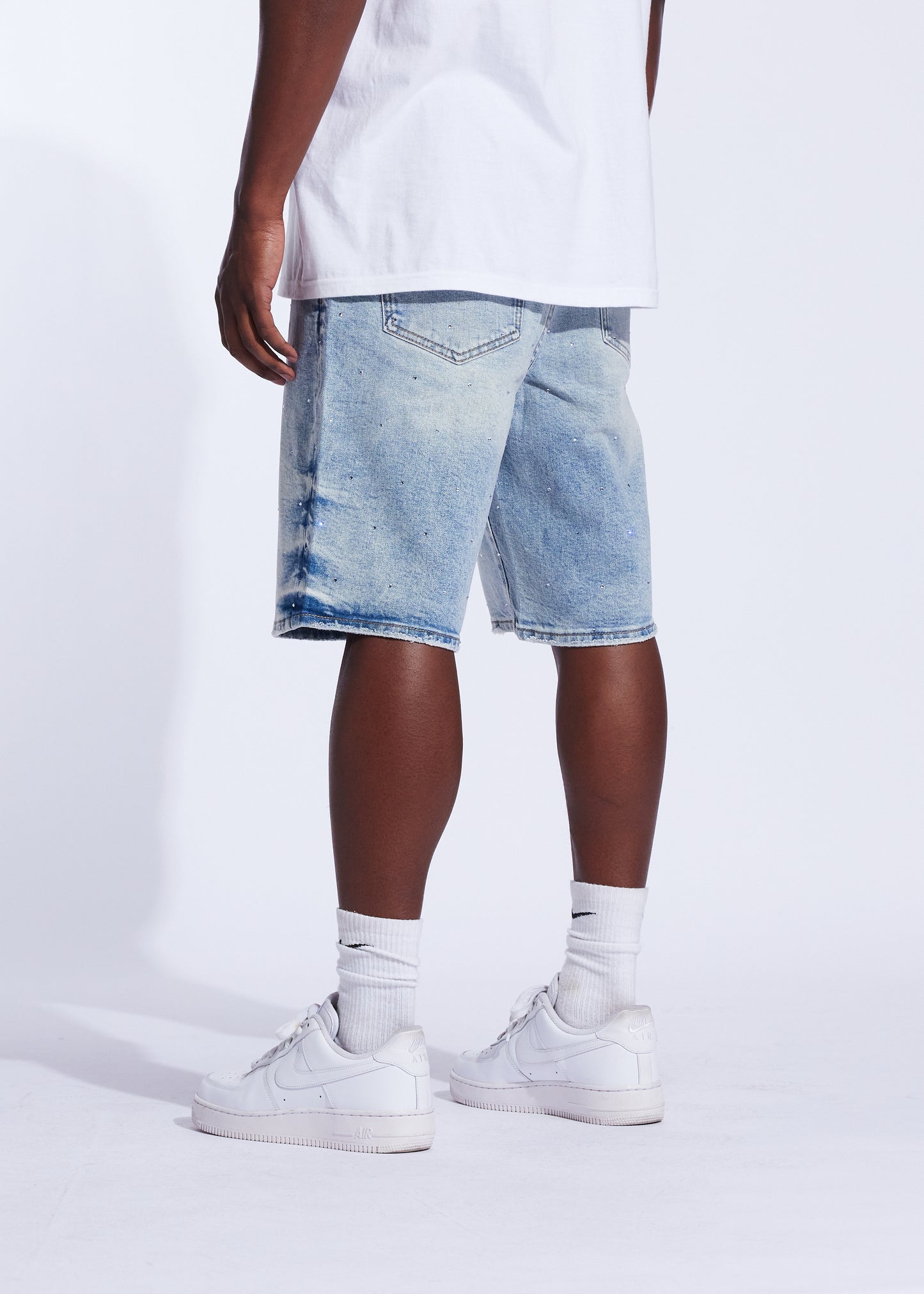 Ice Denim Shorts (Bleached Indigo)