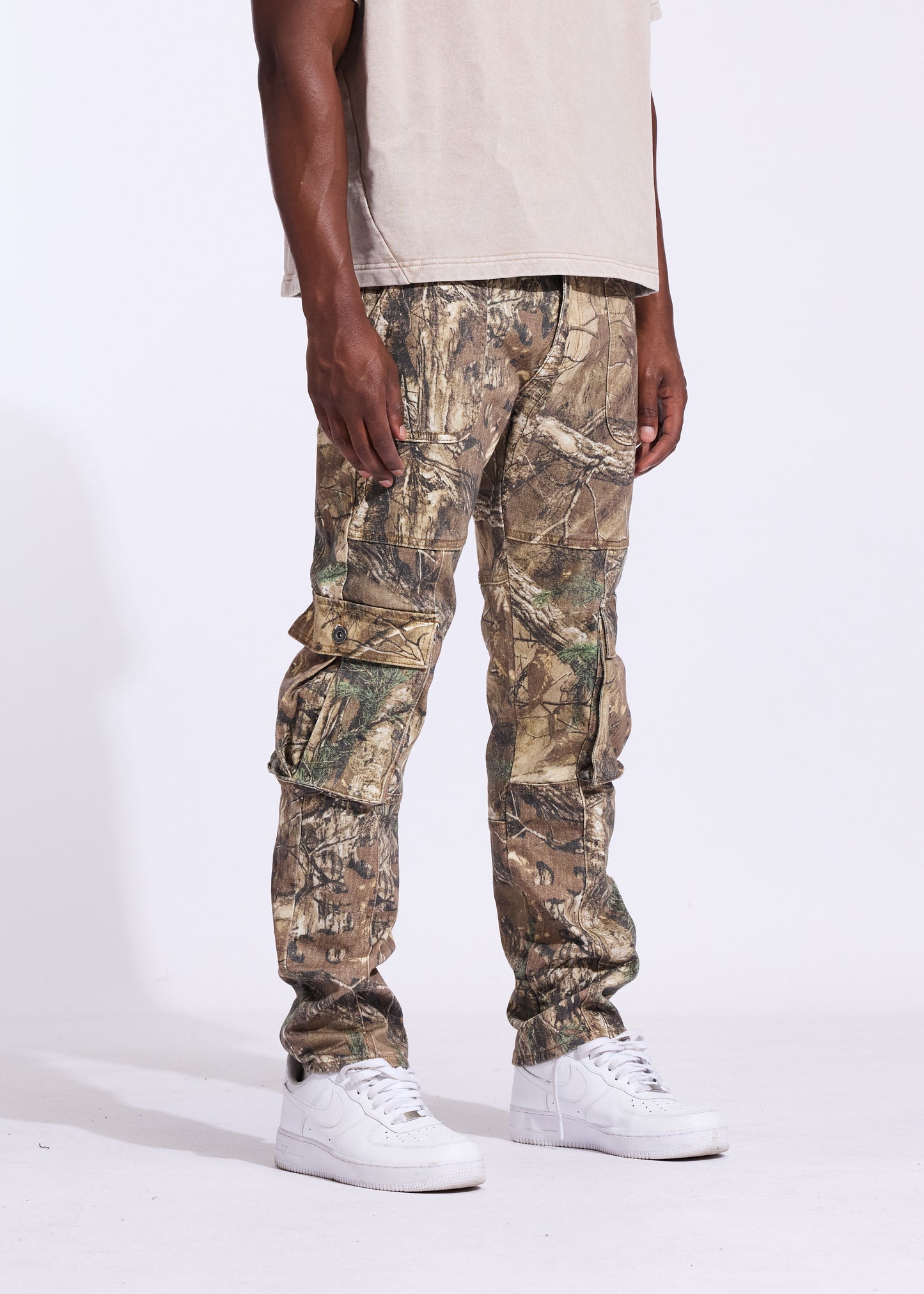 Woodland Straight Cargo Denim (Tree Camo)