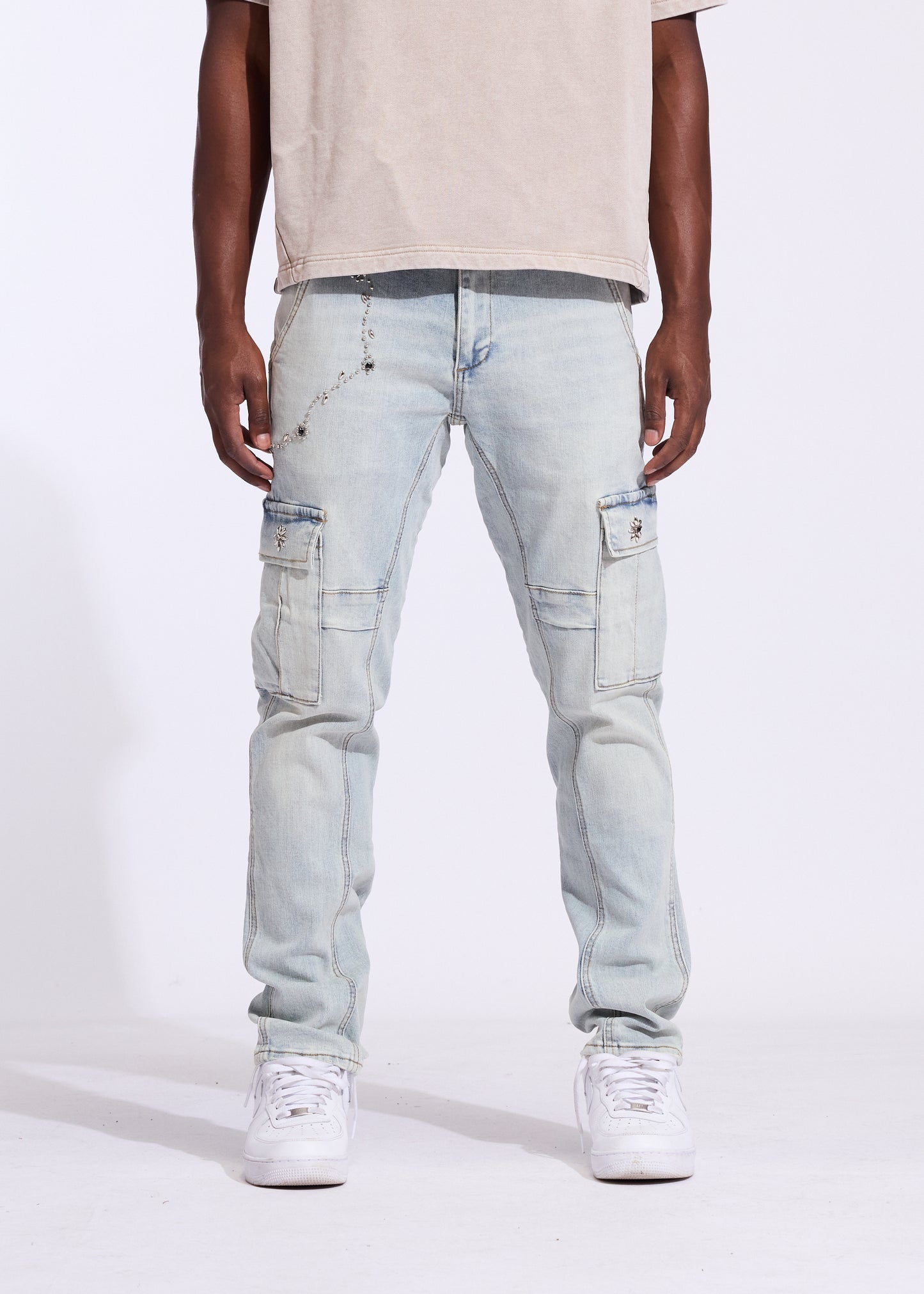 Cades Straight Cargo Denim (Blue)