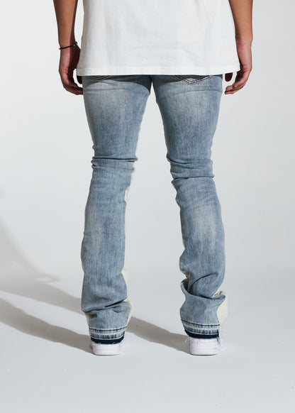Arch Stacked Flare Denim (Stone)