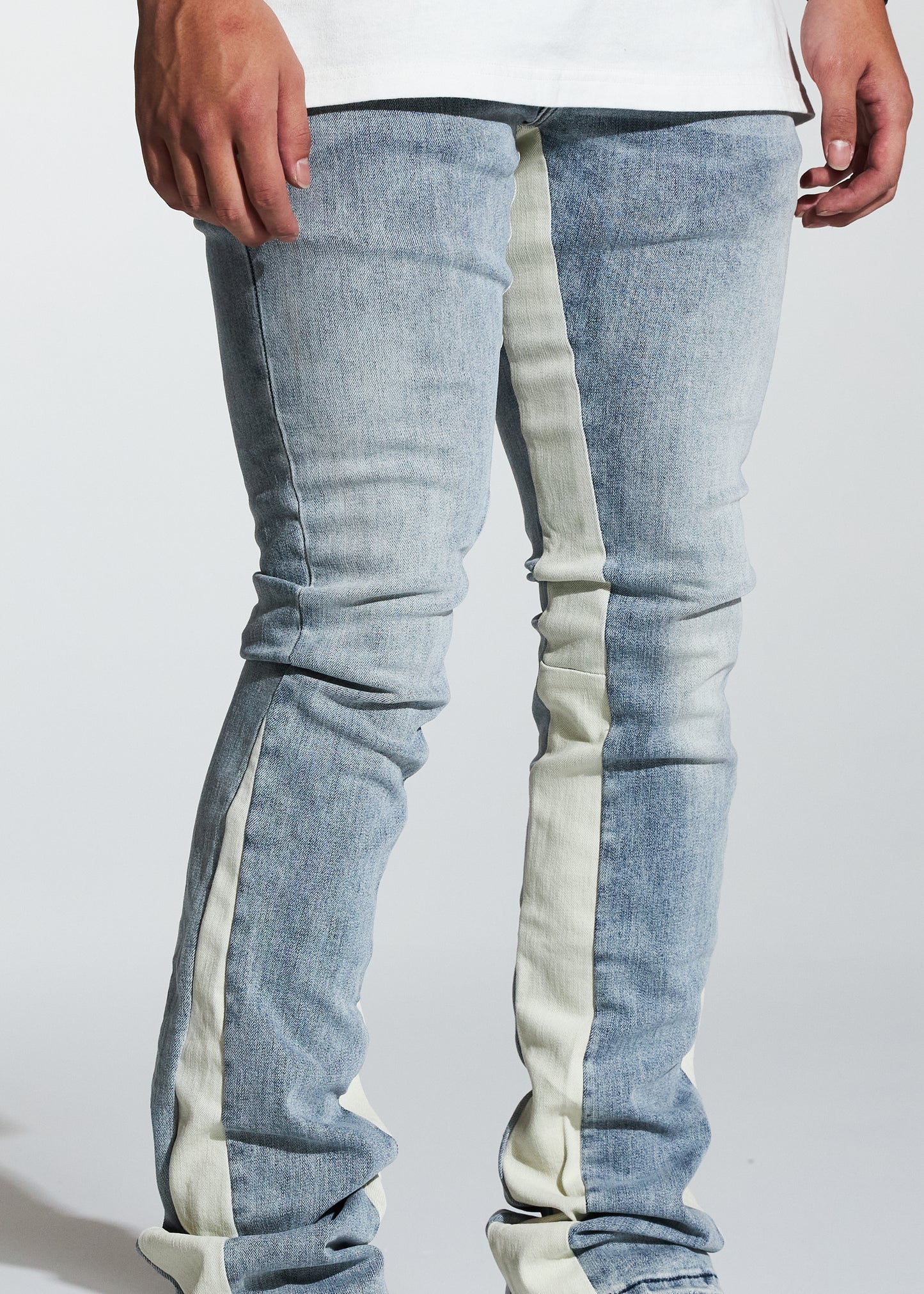 Arch Stacked Flare Denim (Stone)