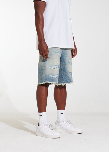 Atlantic Denim Shorts (Stone Distress)