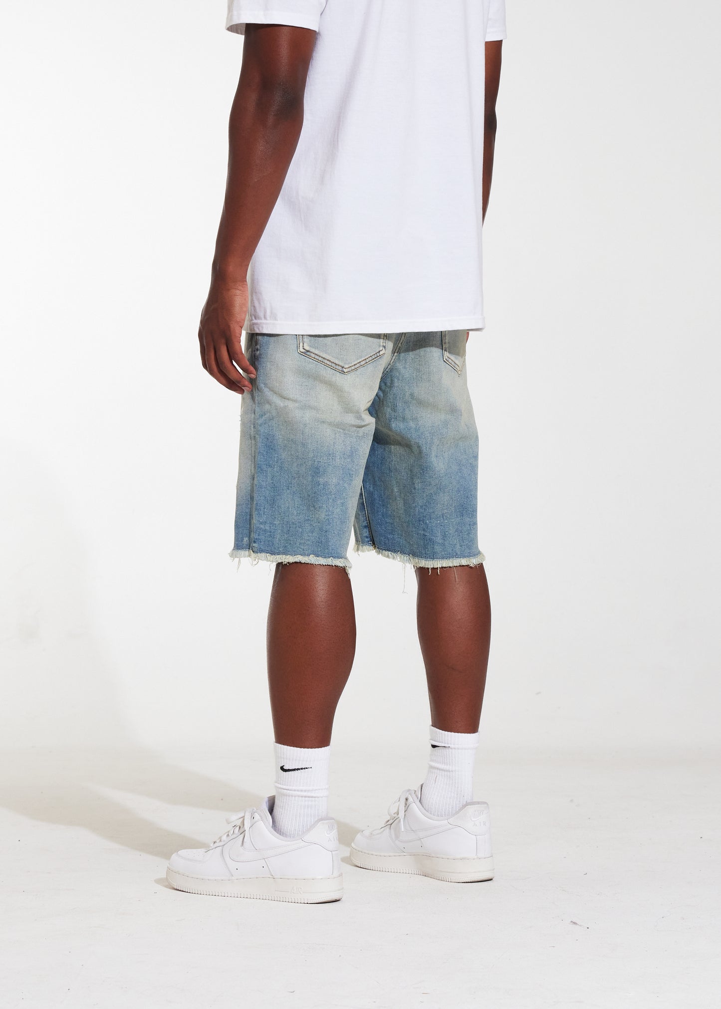 Atlantic Denim Shorts (Stone Distress)