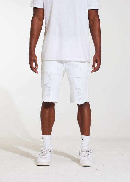 Atlantic Denim Shorts (White)