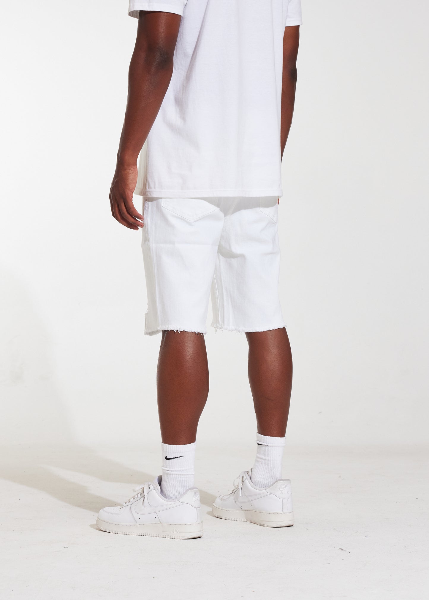 Atlantic Denim Shorts (White)