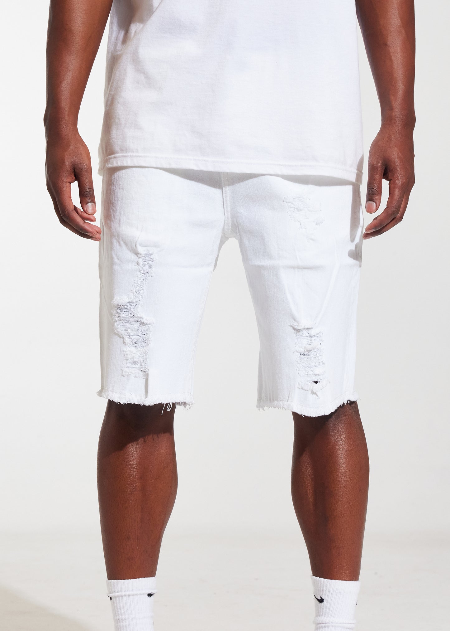 Atlantic Denim Shorts (White)