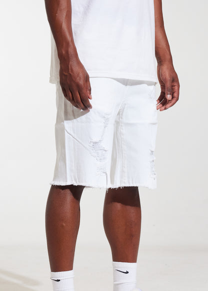 Atlantic Denim Shorts (White)