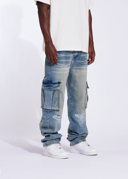 Station Cargo Straight Denim