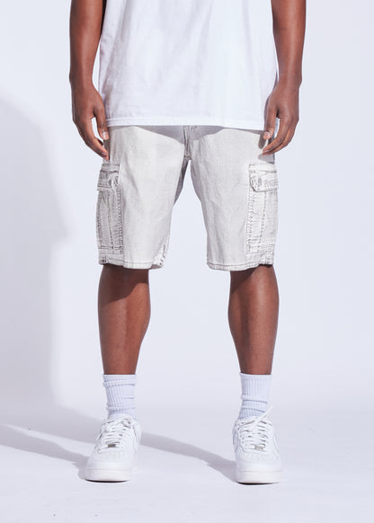 Random Denim Short (White Out)