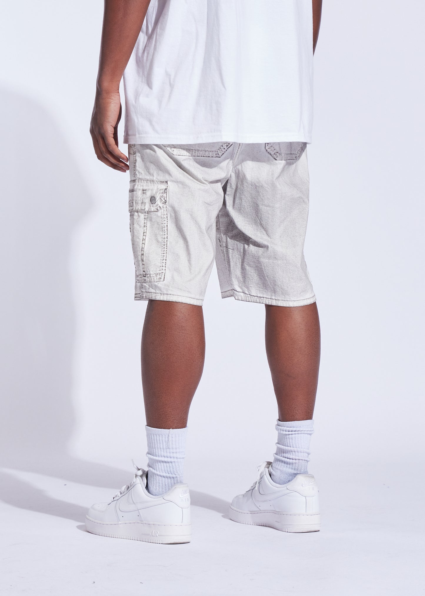 Random Denim Short (White Out)