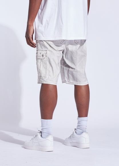 Random Denim Short (White Out)