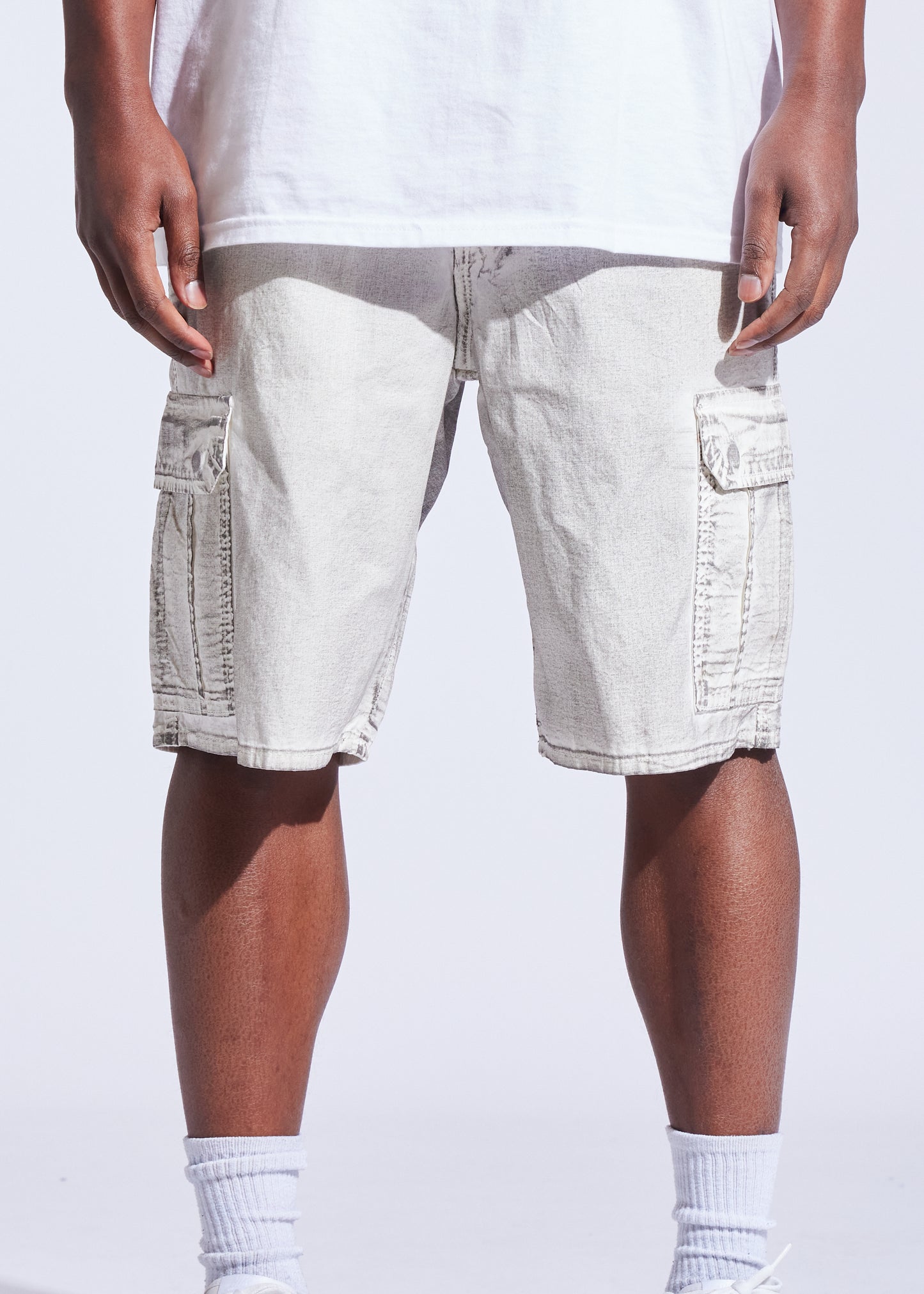 Random Denim Short (White Out)