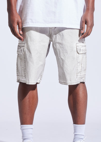 Random Denim Short (White Out)