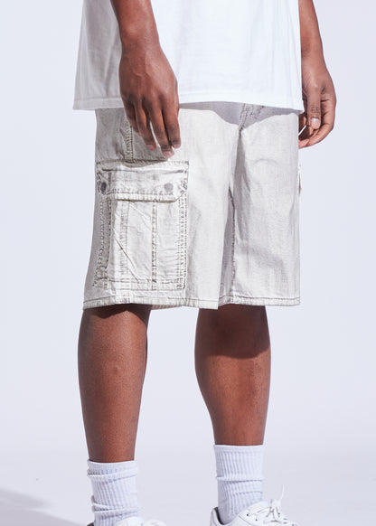 Random Denim Short (White Out)