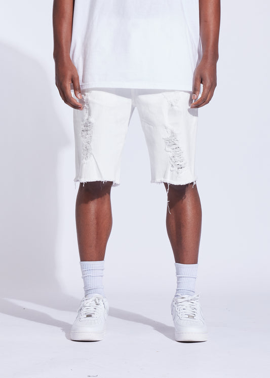 Atlantic Denim Shorts (White)