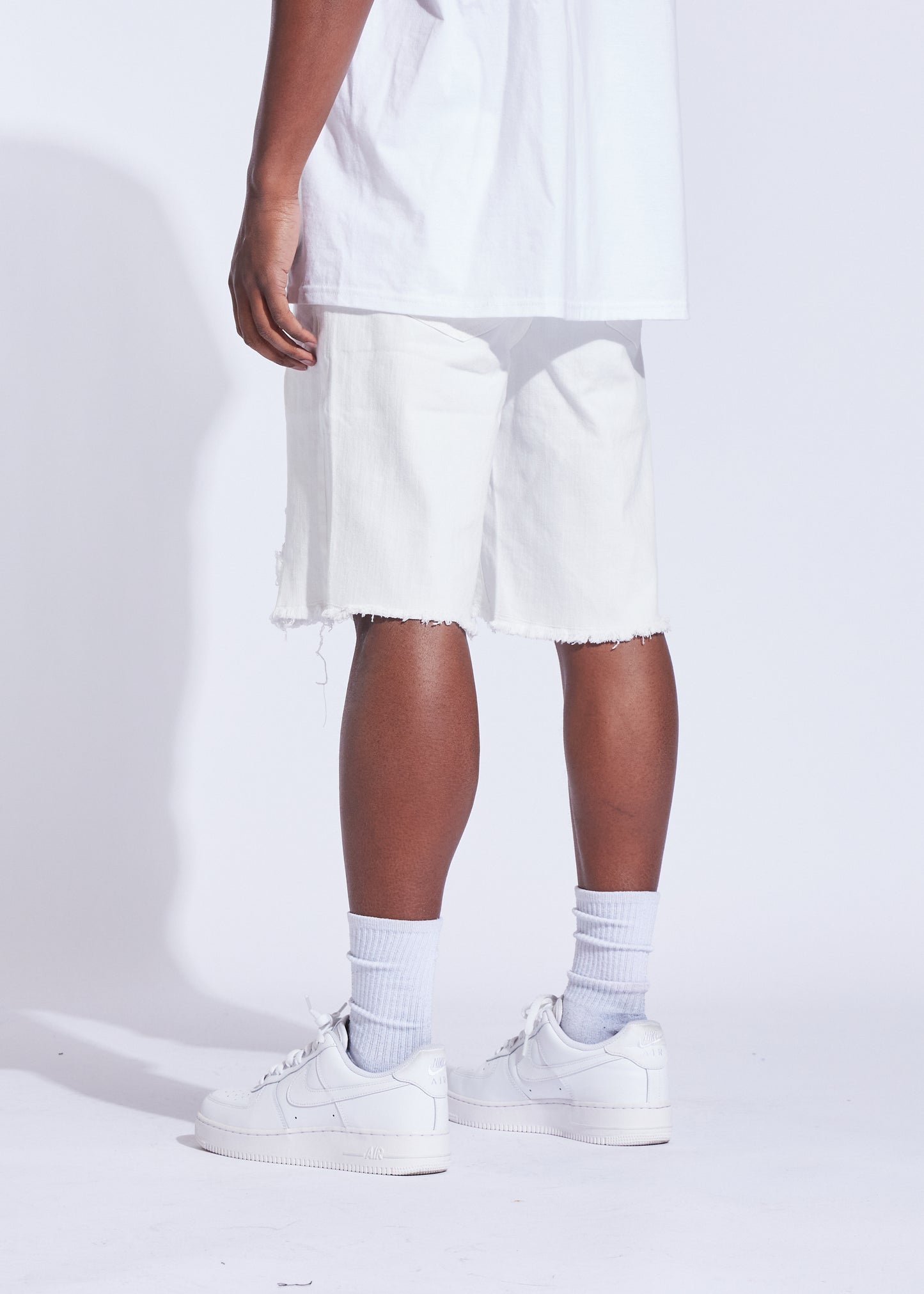 Atlantic Denim Shorts (White)