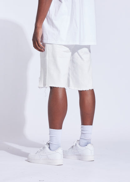 Atlantic Denim Shorts (White)