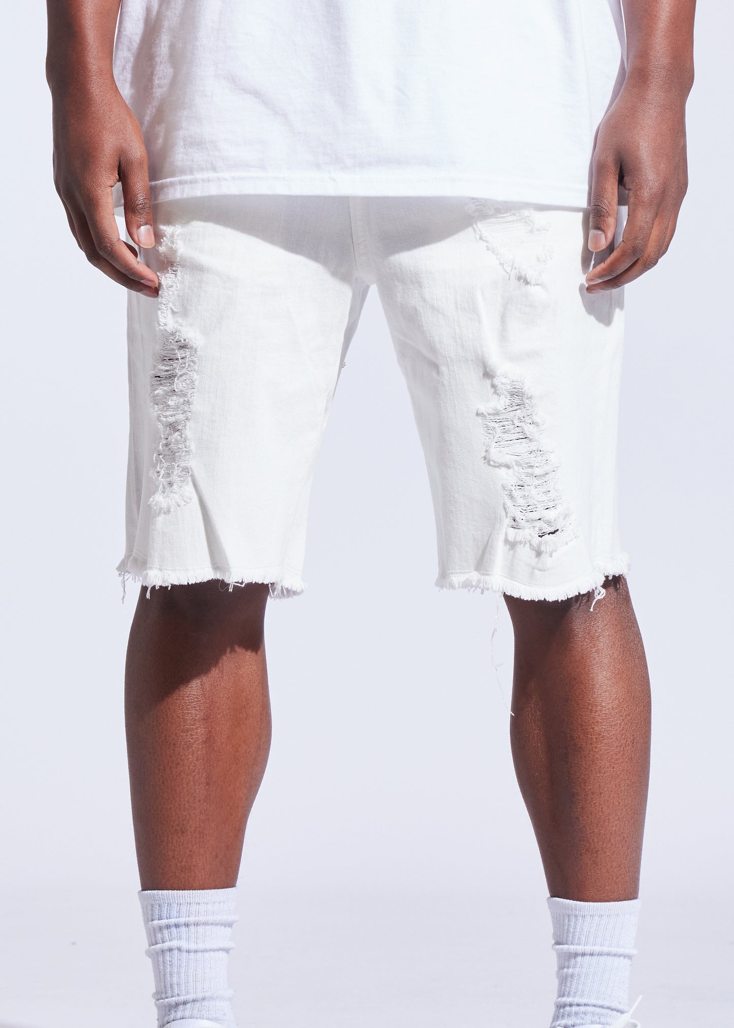 Atlantic Denim Shorts (White)