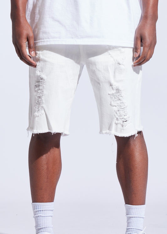 Atlantic Denim Shorts (White)