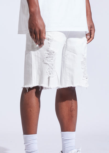 Atlantic Denim Shorts (White)