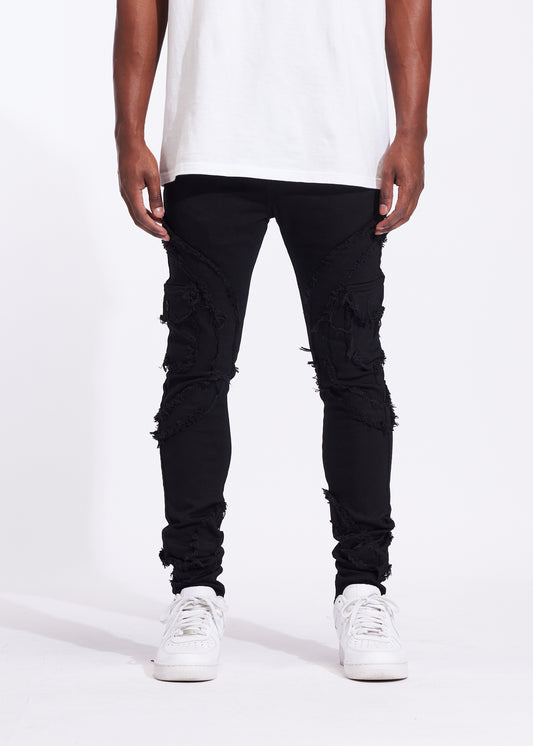 Arrow Skinny Cargo Denim (Jet Black)