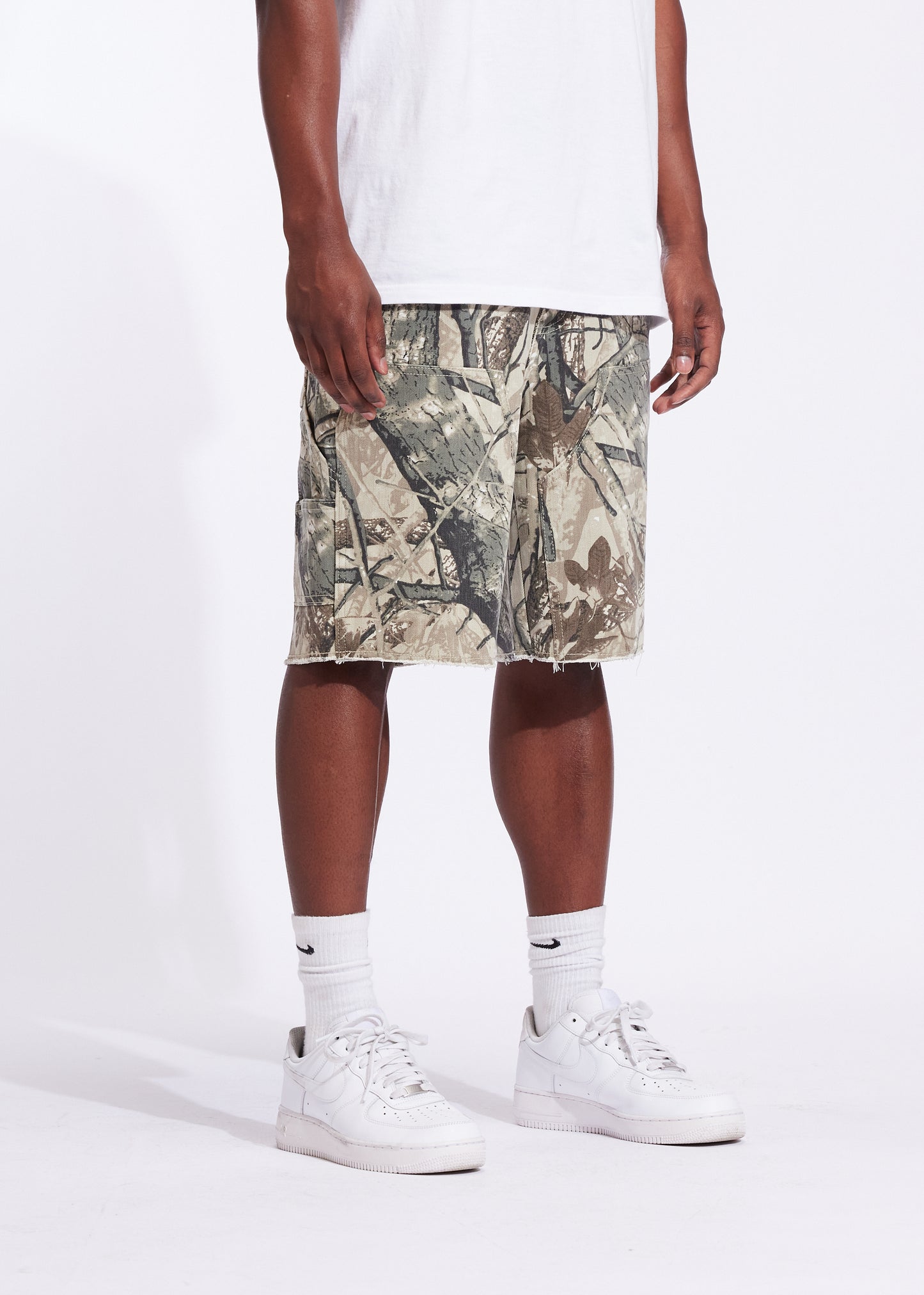 Vince Denim Shorts (Tree Camo)