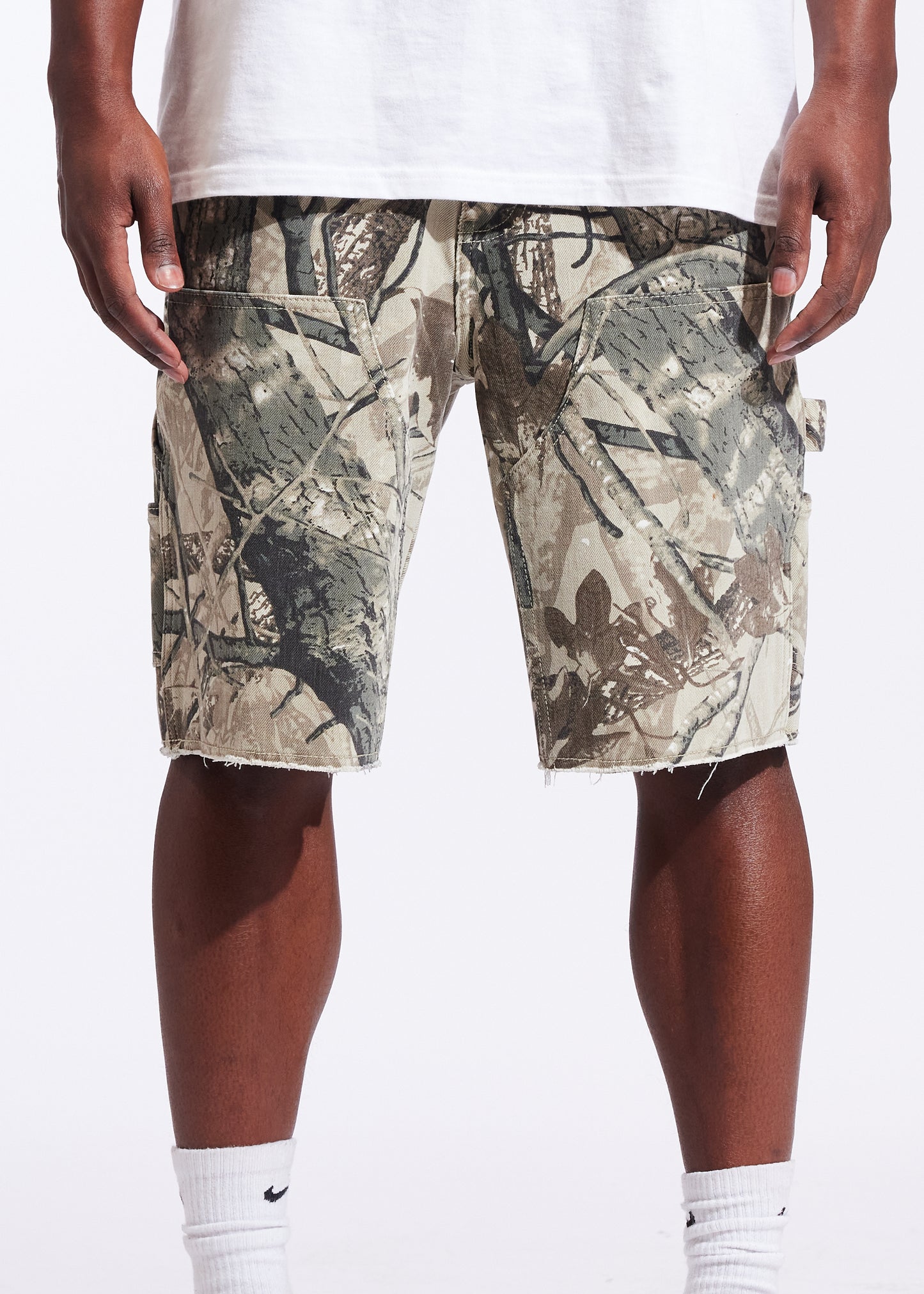 Vince Denim Shorts (Tree Camo)