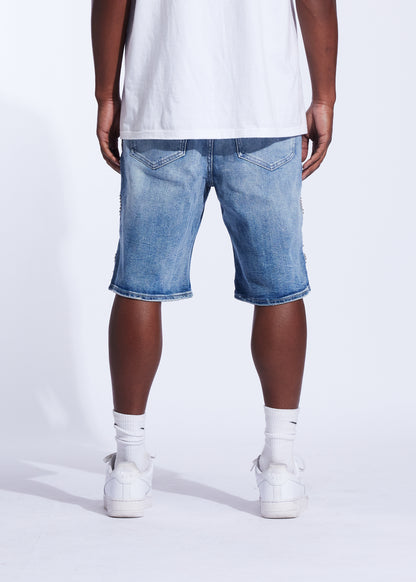 Rivet Denim Shorts (Medium Wash)