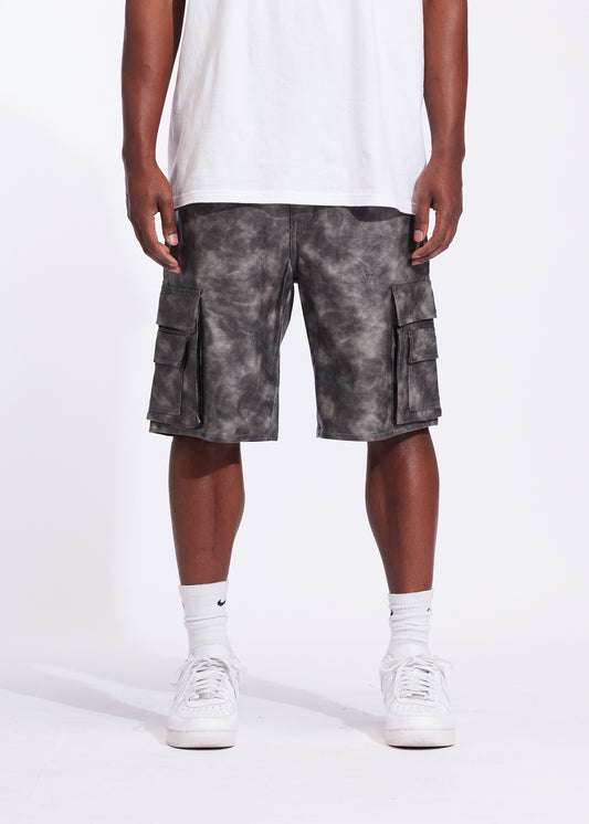 Tyson Denim Cargo Shorts (Smoke)