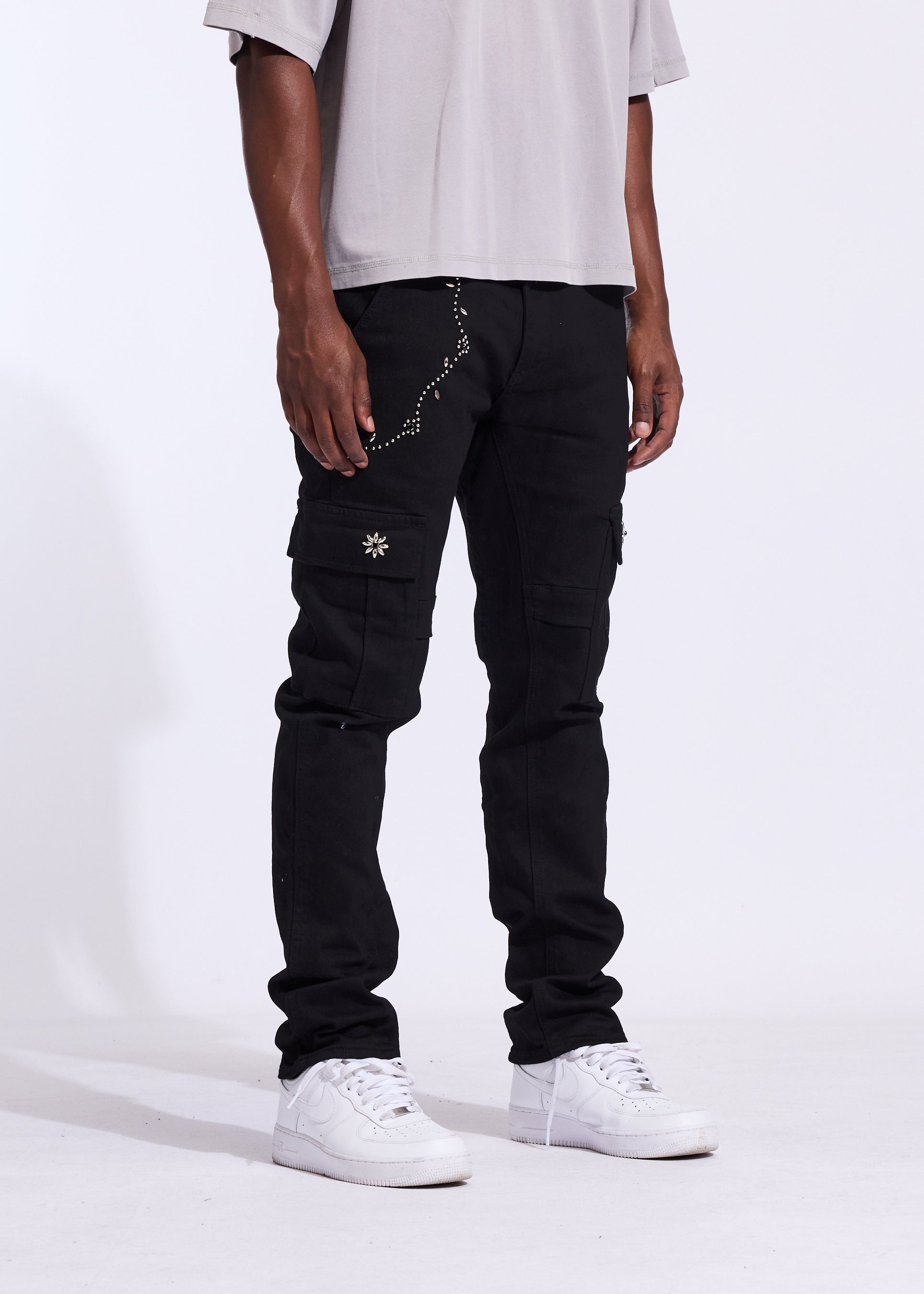 Cades Straight Cargo Denim (Black)