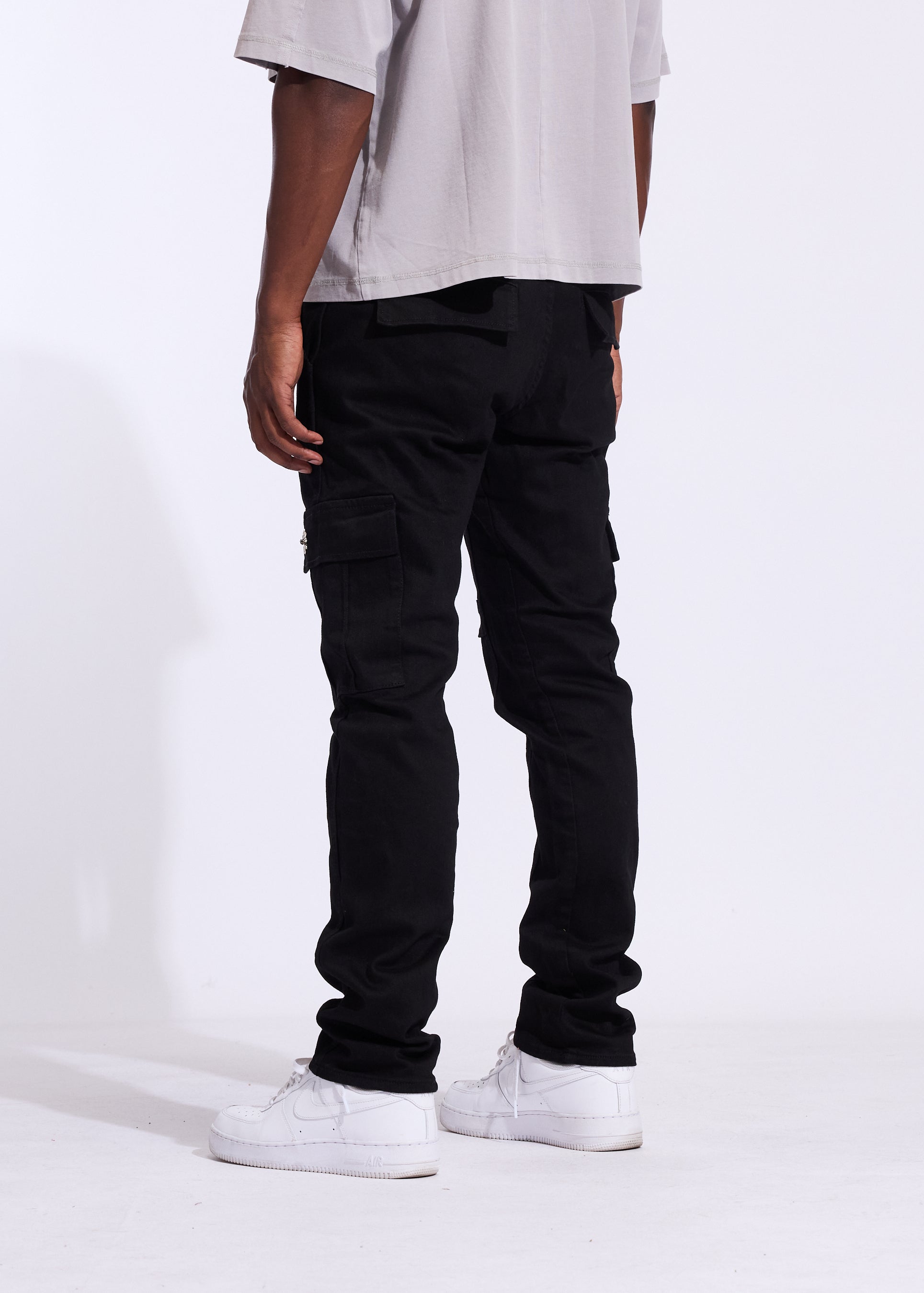 Cades Straight Cargo Denim (Black)