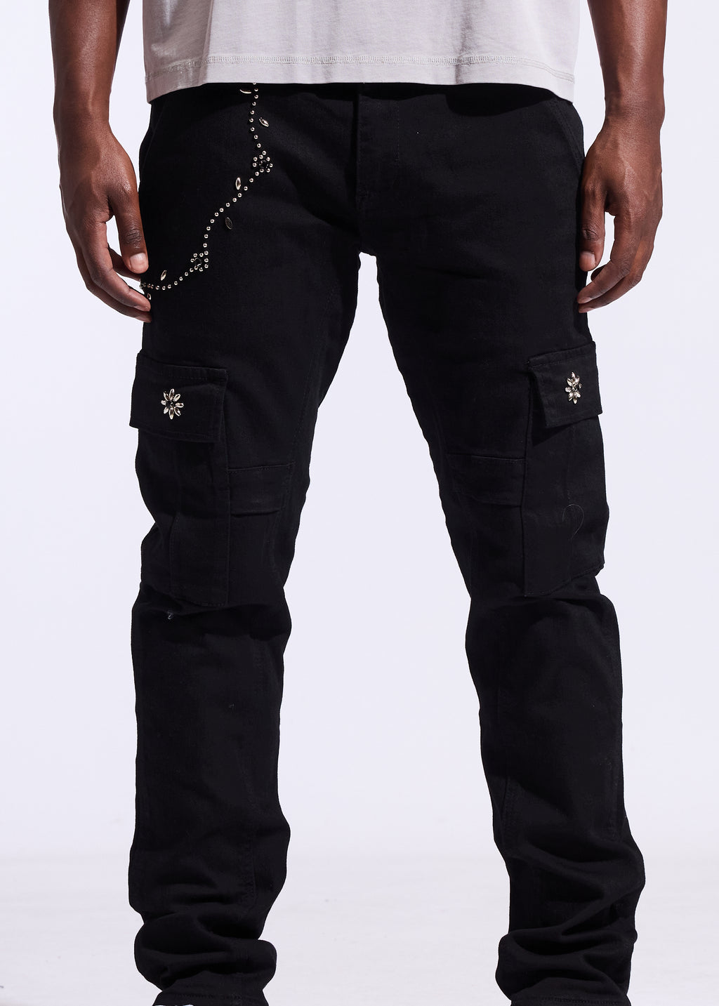 Cades Straight Cargo Denim (Black)
