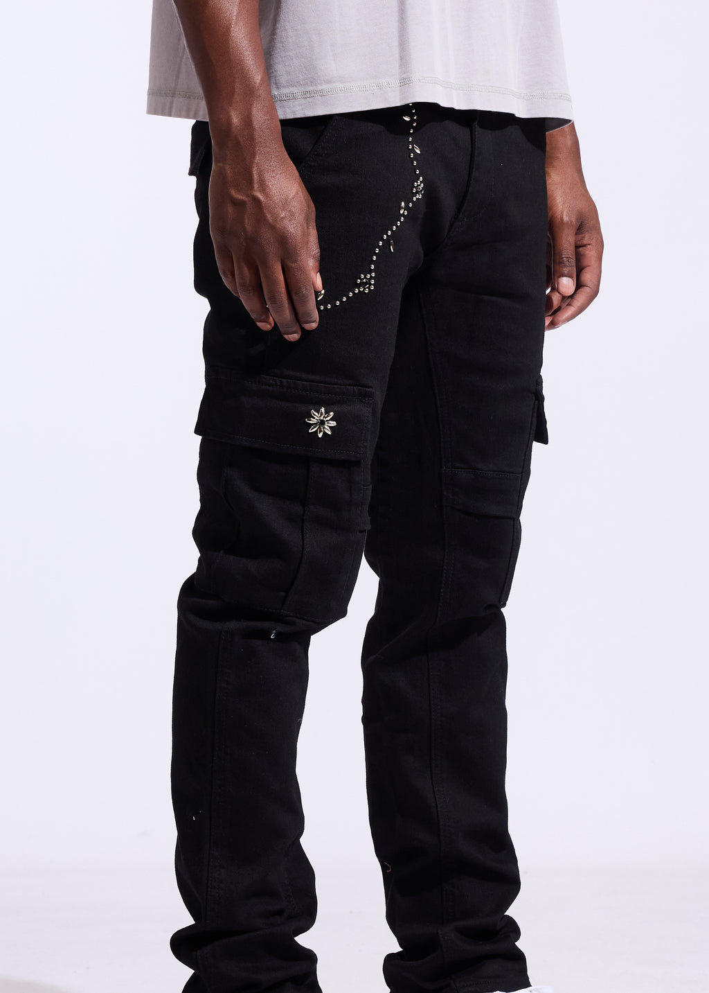 Cades Straight Cargo Denim (Black)