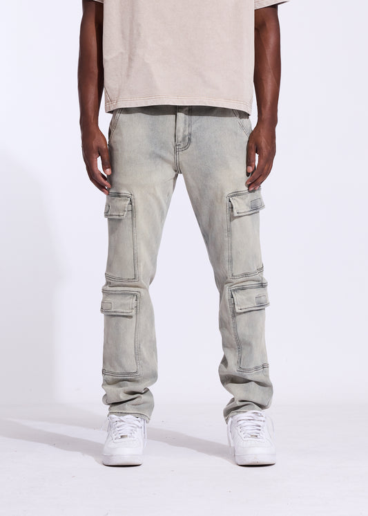 Ace Straight Cargo Denim (Light Blue)