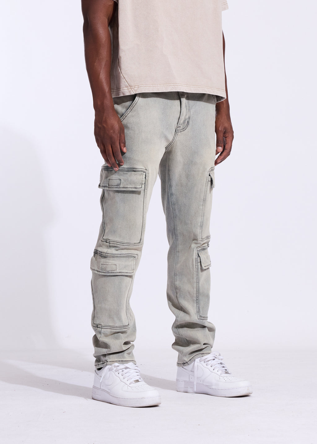 Ace Straight Cargo Denim (Light Blue)