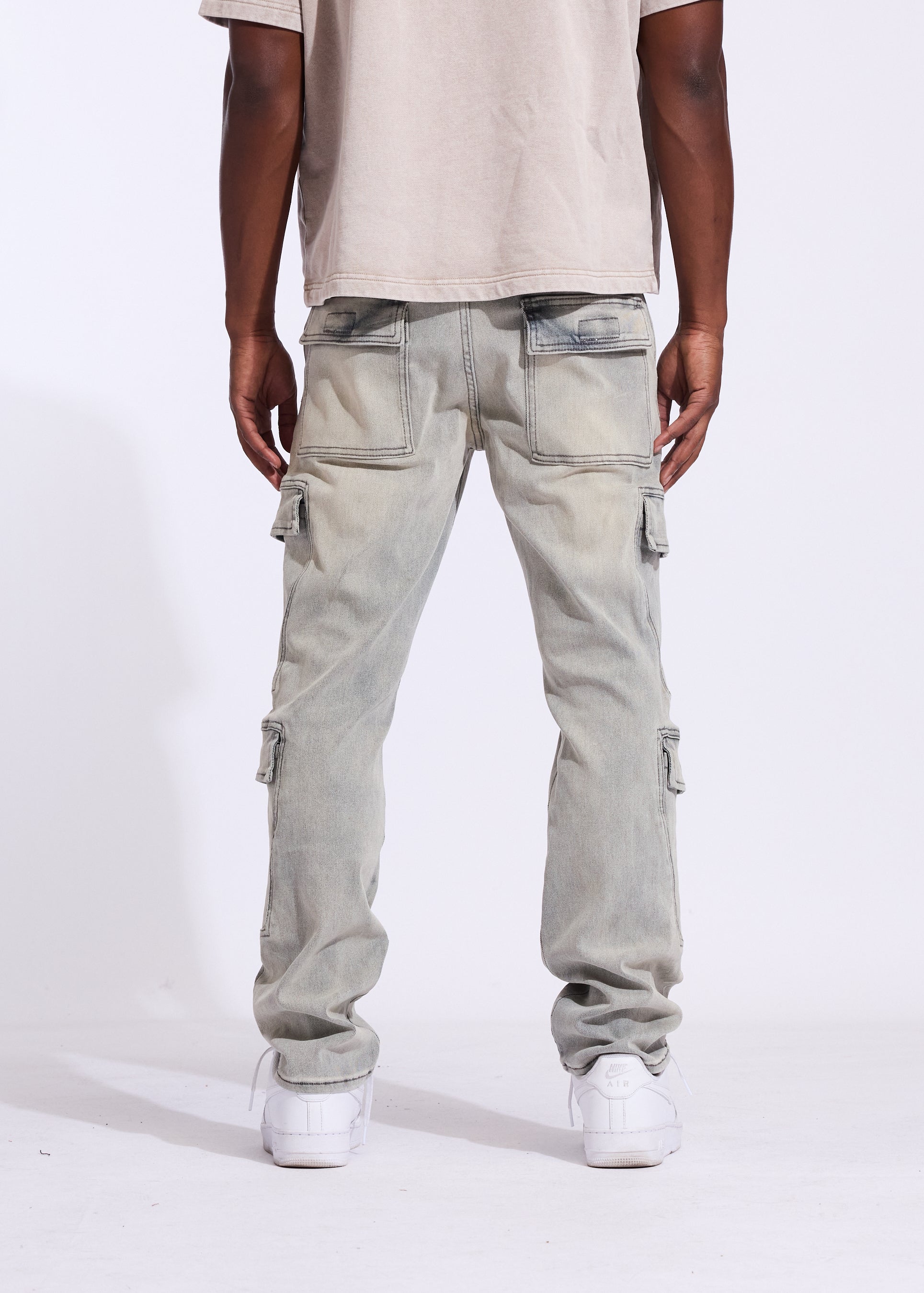Ace Straight Cargo Denim (Light Blue)