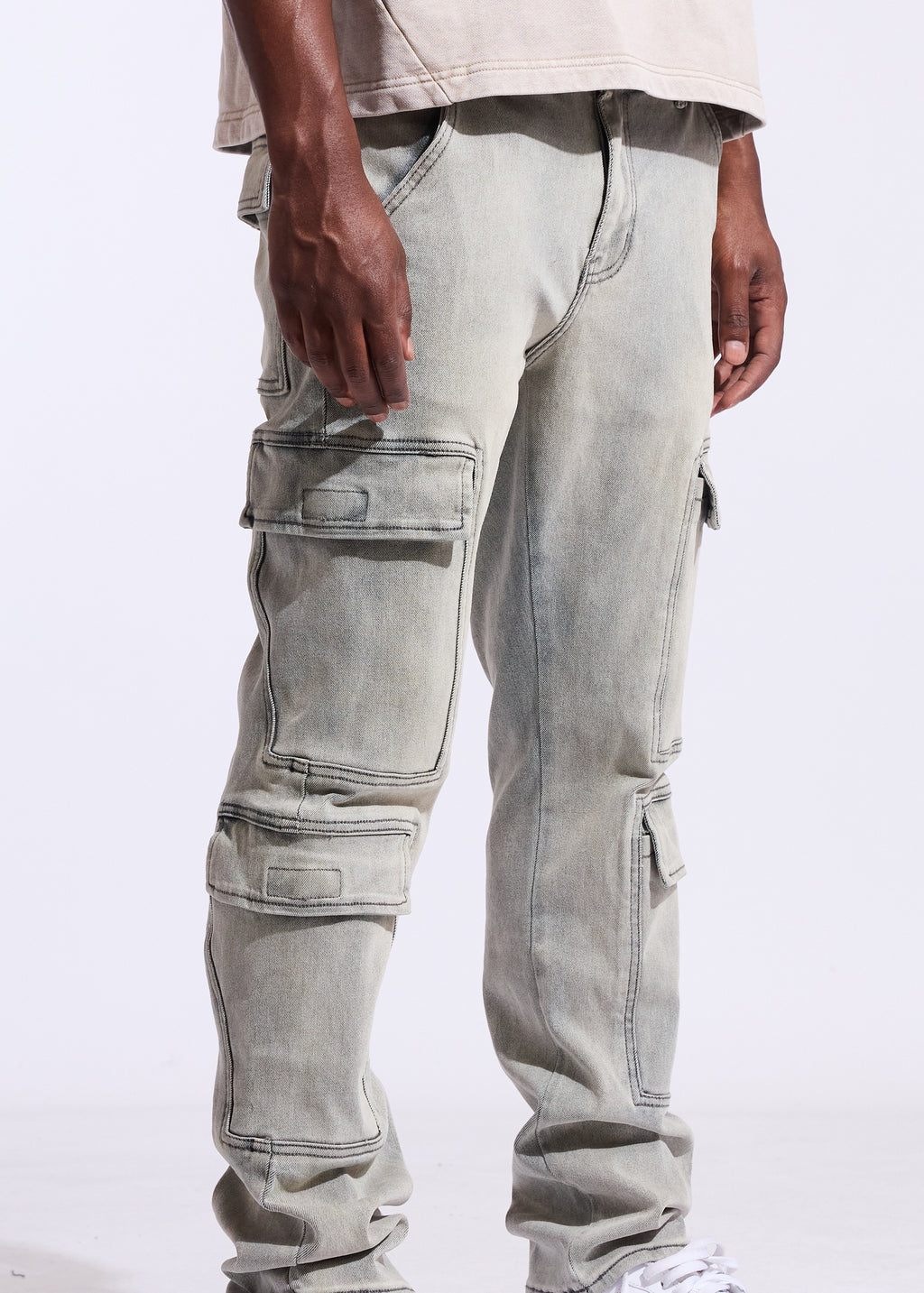 Ace Straight Cargo Denim (Light Blue)