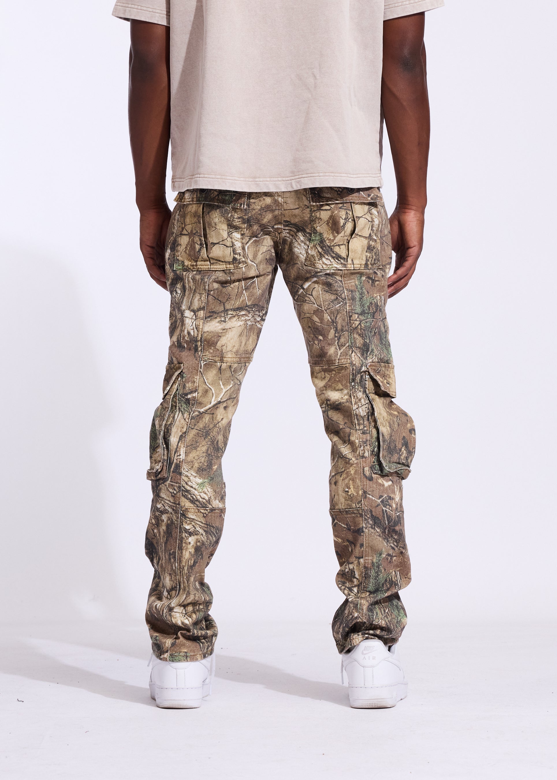 Woodland Straight Cargo Denim (Tree Camo)